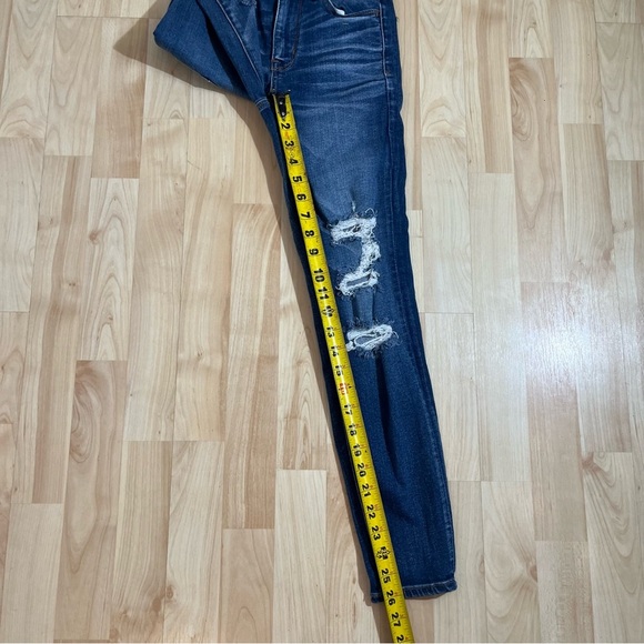American Eagle Next Level Stretch High Rise Jegging Distressed High Rise 0Short - Picture 3 of 9